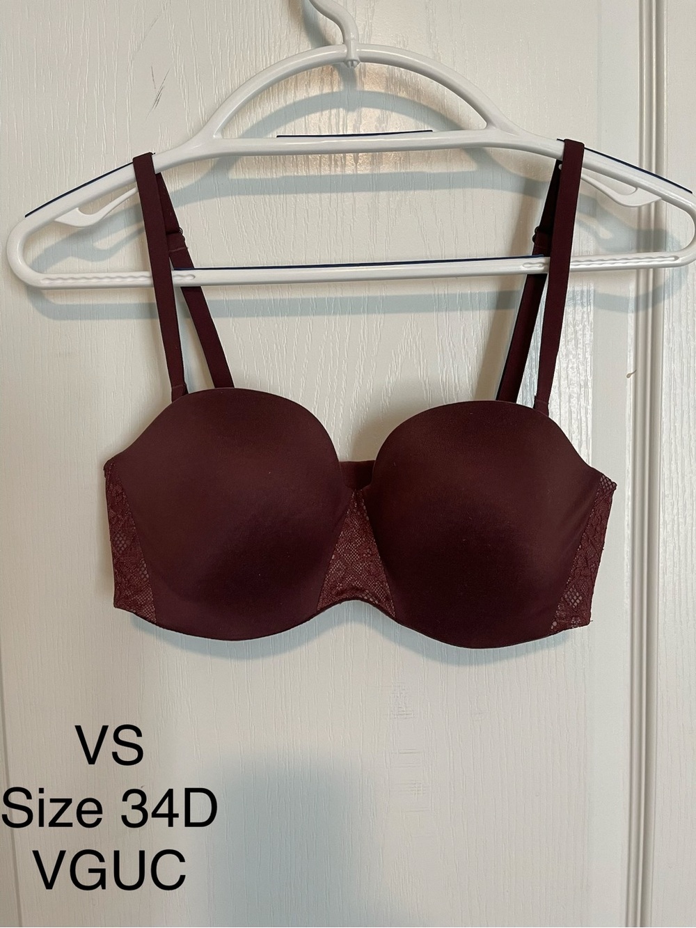 Victoria's Secret Wine Strapless Convertible Bra